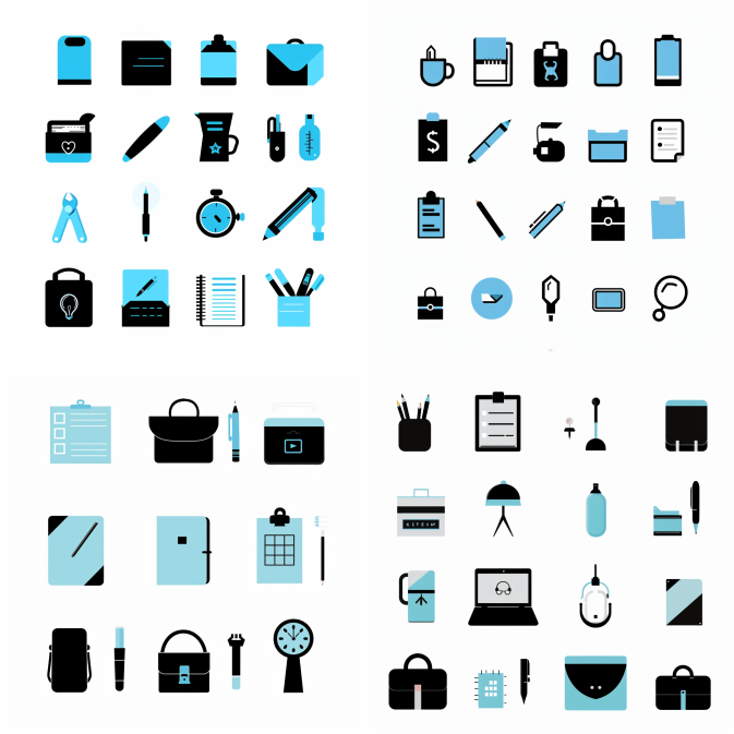 A grid of simple icons